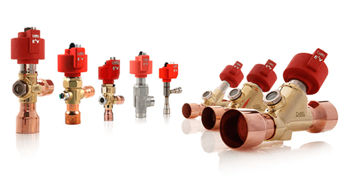 Pictures showing electronic expansion valves of different models